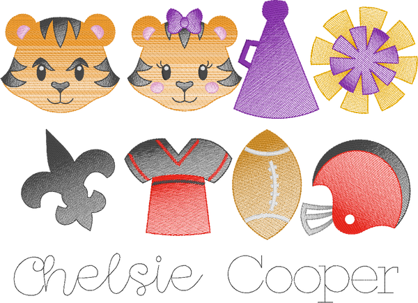 Create Your Own Football Trio  | LARGE