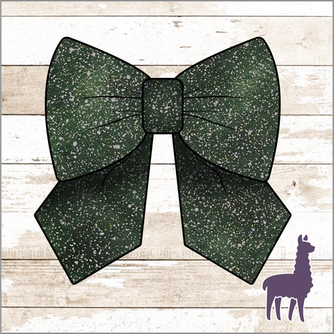 Monogram Frosted Green Bow (Metallic)
