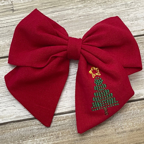 Christmas Tree Large Sailor Bow | OPTIONS