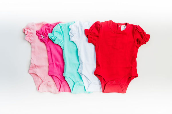 Ruffle Sleeve Baby Bodysuit Blank