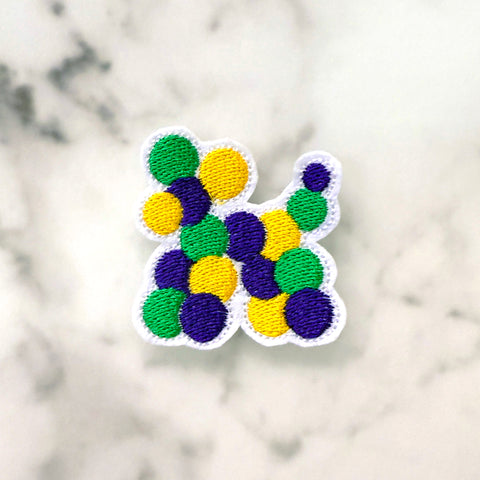 Mardi Gras Bead Dog Feltie Clip | 3 Color