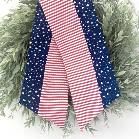 Wreath Sash | American Flag Stripe