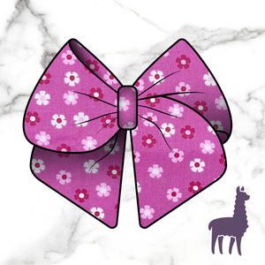 70's Pink Floral Bow | SIZE & STYLE OPTIONS