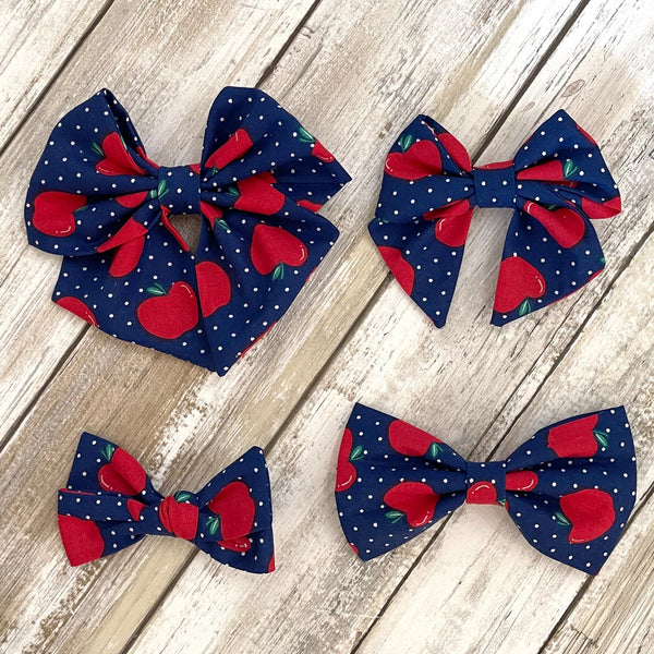 School Apple Bow | STYLE & SIZE OPTIONS