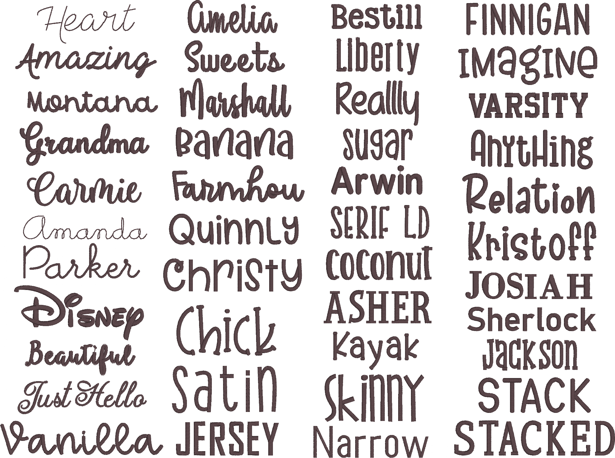 Backpack & Napmat Names | LARGE