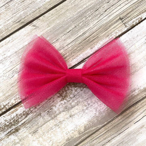 Pink Tulle Bow | STYLE & SIZE OPTIONS