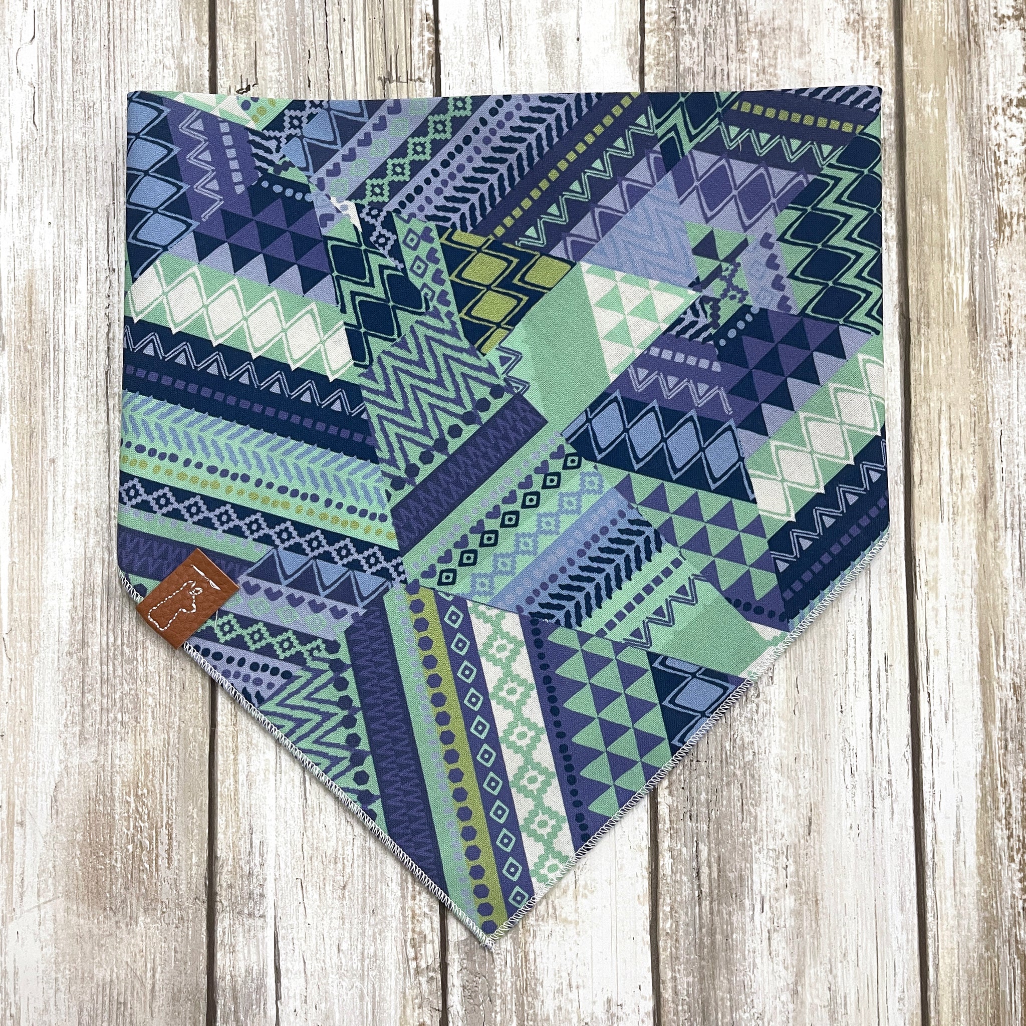 Market Bandanas | Blue Geometric