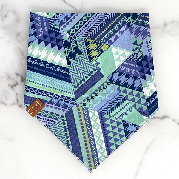 Market Bandanas | Blue Geometric