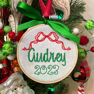 Custom Ornament Name & Icon Hoop