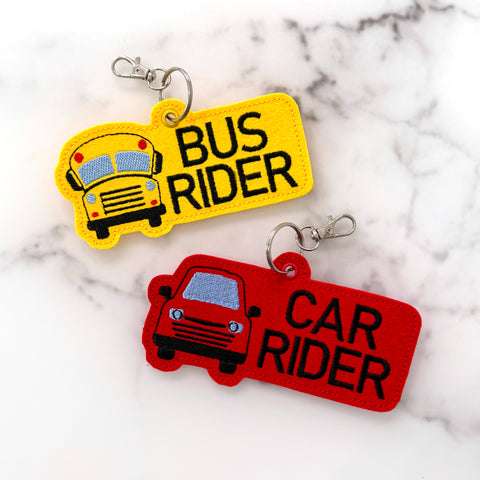 Car/Bus Rider Bag Tag