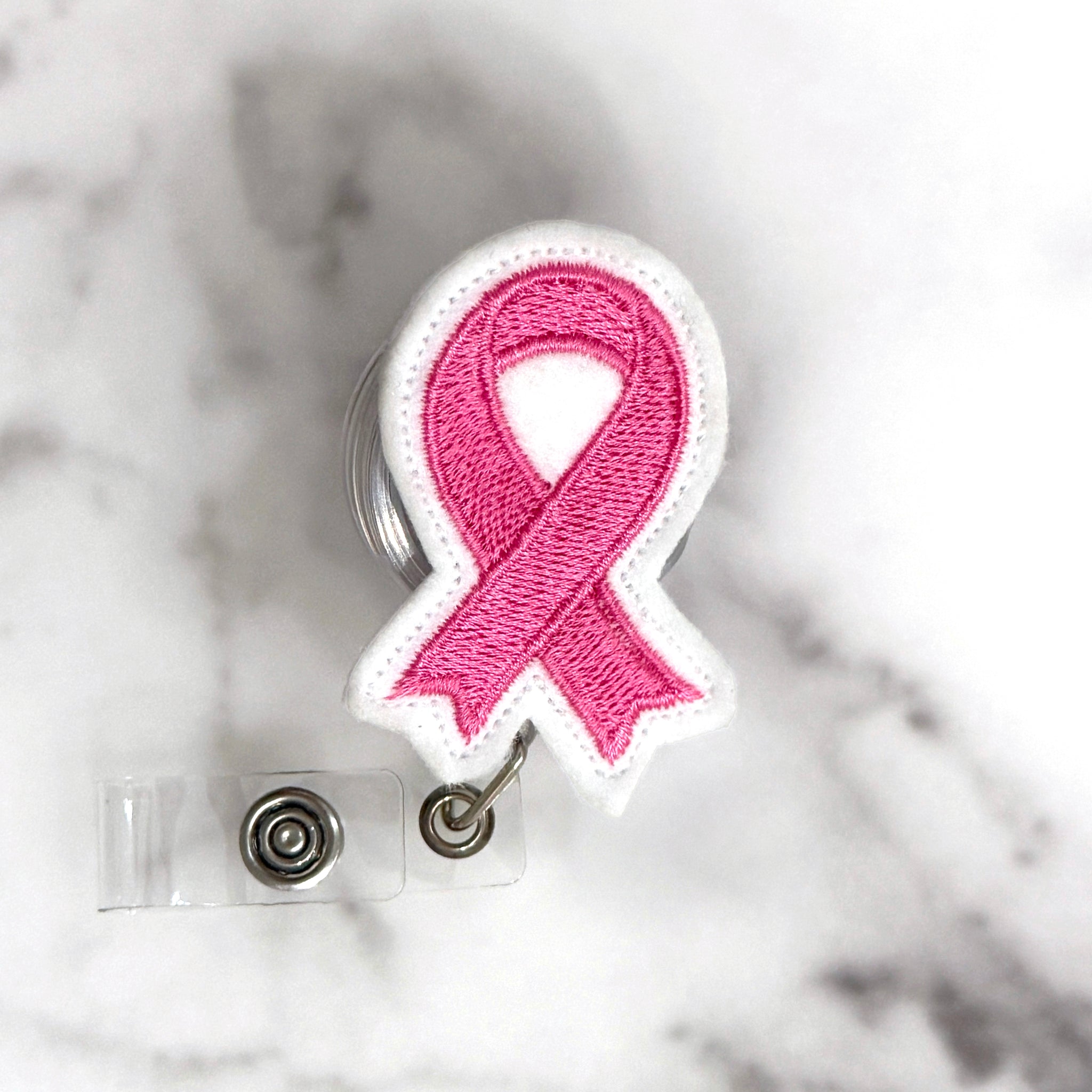 Cancer Awareness Ribbon Badge Reel