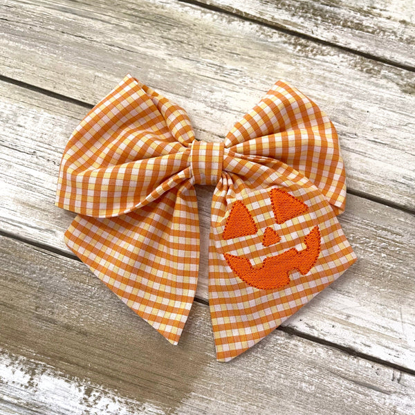 Jack-O-Lantern Face Large Sailor Bow | OPTIONS