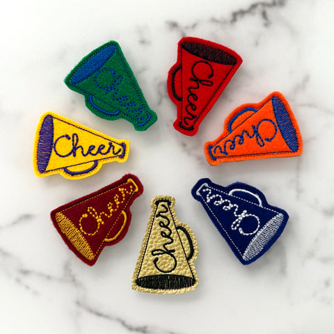 Cheer Megaphone Feltie Clip | Choose Your Team Colors