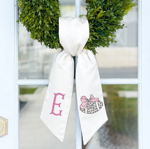 Wreath Sash | Cheetah Print Football with Bow