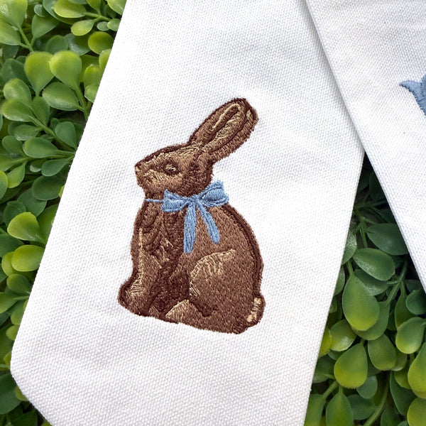 Wreath Sash | Chocolate Bunny with Monogram