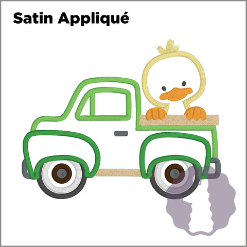 Truck with a Chick Appliqué