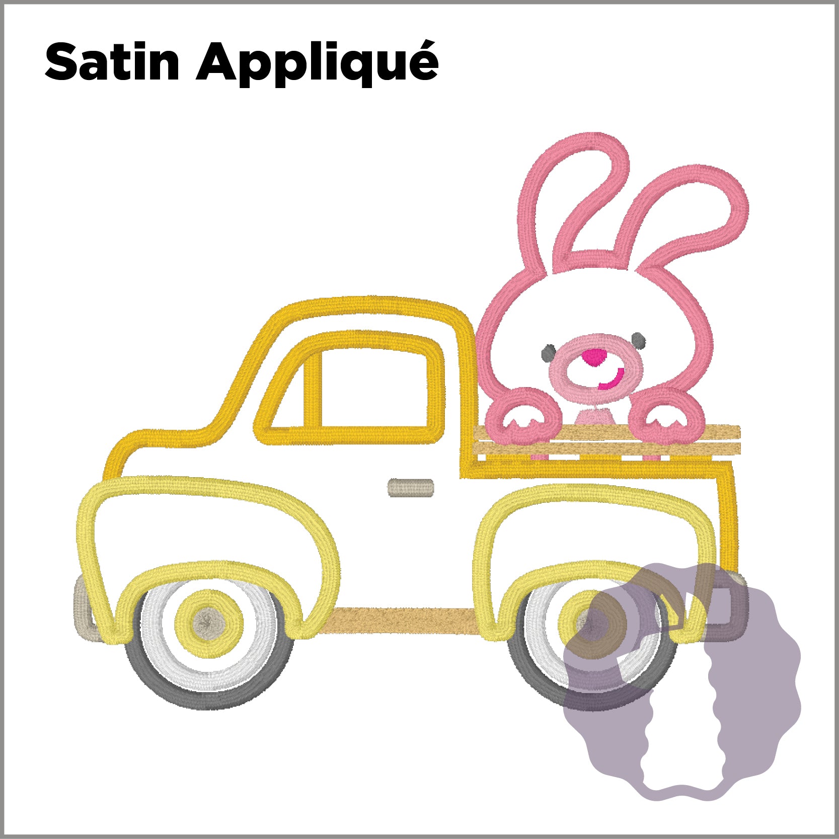 Truck with Bunny Appliqué