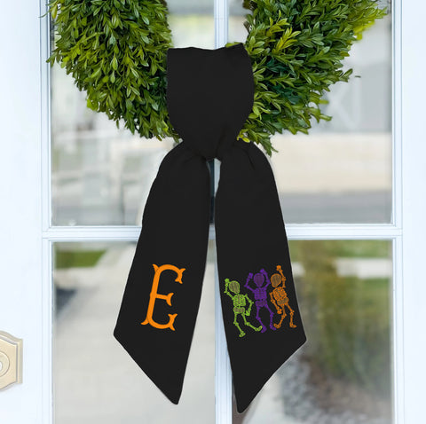 Wreath Sash | Dancing Skeletons