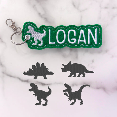 Dino Name Bag Tag | 4-6" Wide
