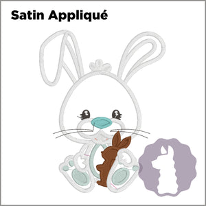 Bunny with Chocolate Easter Bunny Appliqué