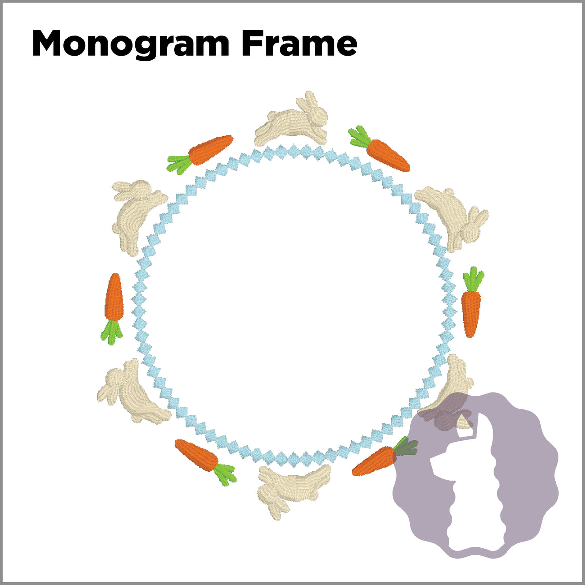 Easter Monogram Frame – The Little Llama co