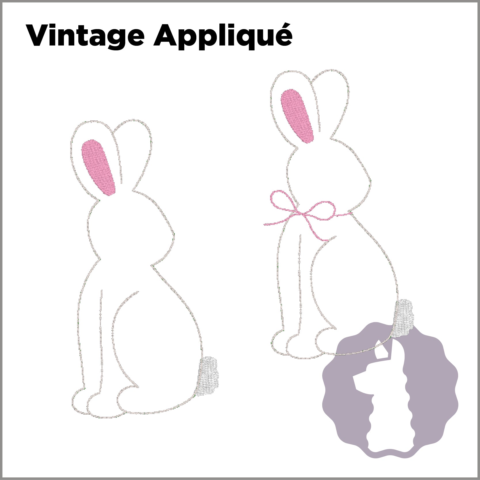 Classic Simple Bunny Appliqué