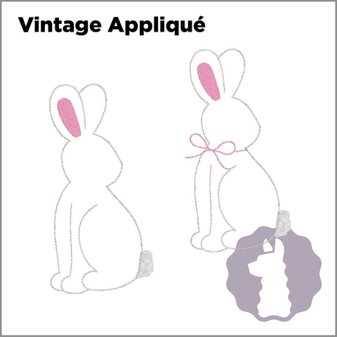 Classic Simple Bunny Appliqué