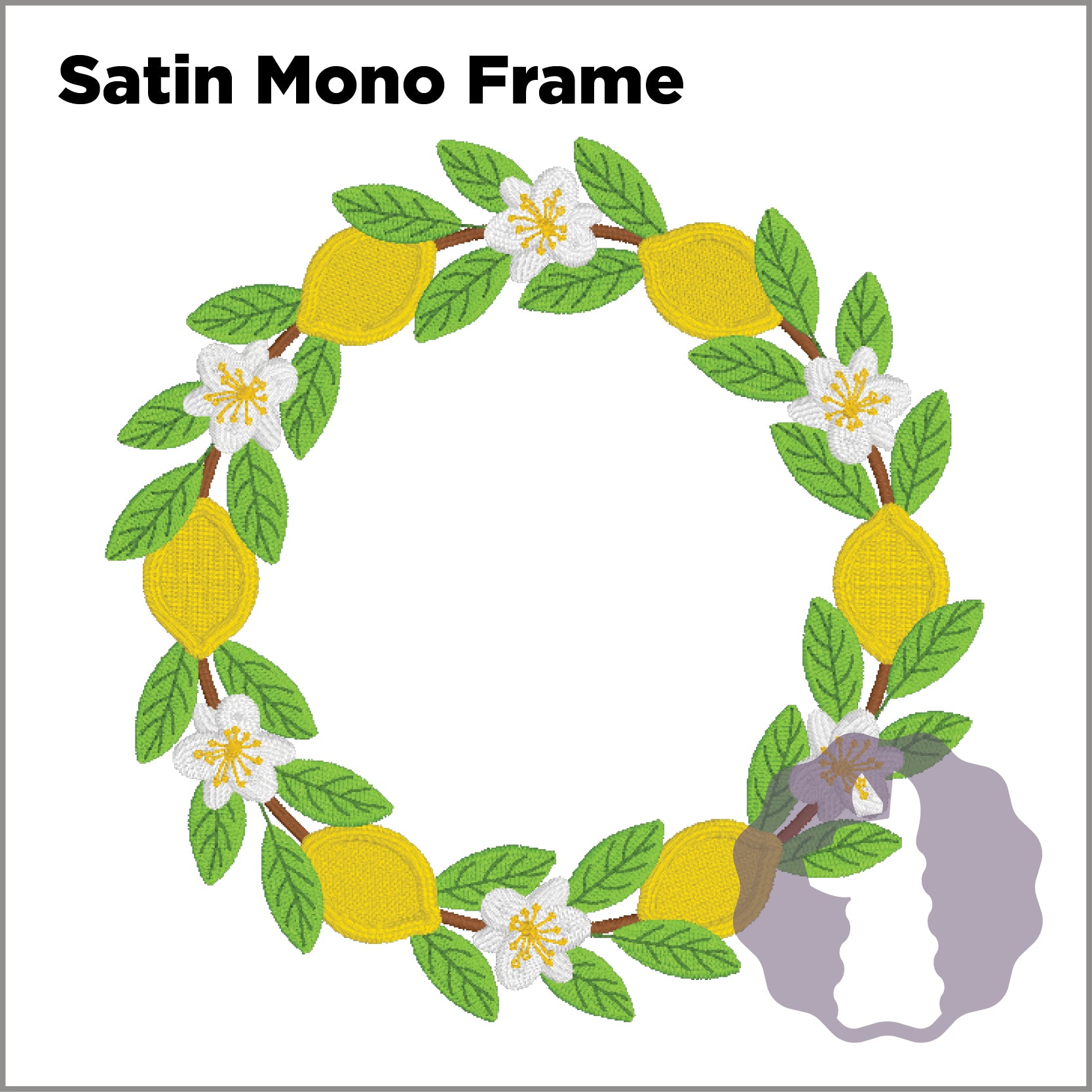 Lemon Floral Monogram Frame