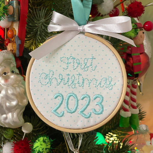 Year Baby Ornament Hoop