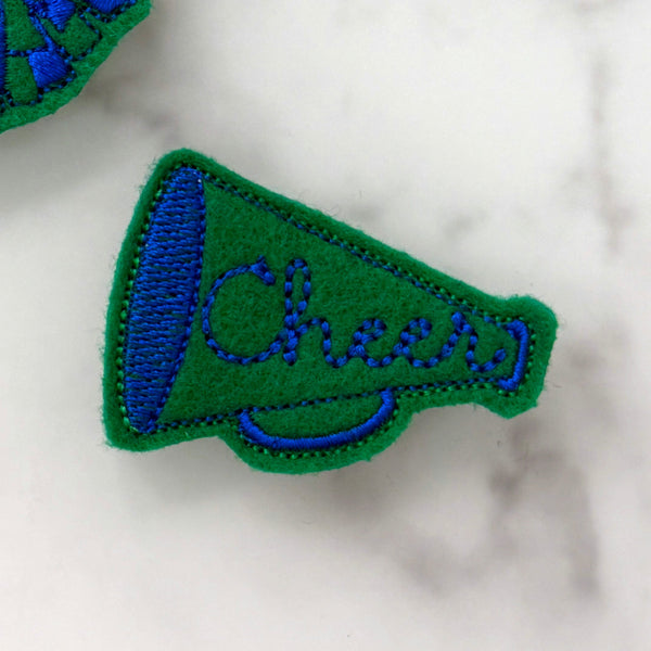 Cheer Megaphone Feltie Clip | Choose Your Team Colors