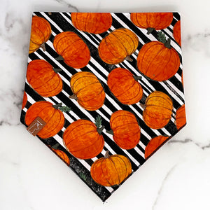 Market Fall Bandanas | Pumpkin Stripes