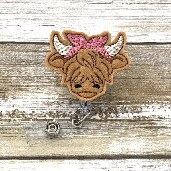 Highland Cow Badge Reel