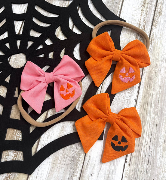 Jack-O-Lantern Face Small Sailor Bow | OPTIONS