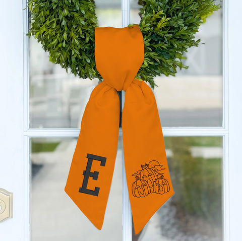 Wreath Sash | Halloween Eve Monogram