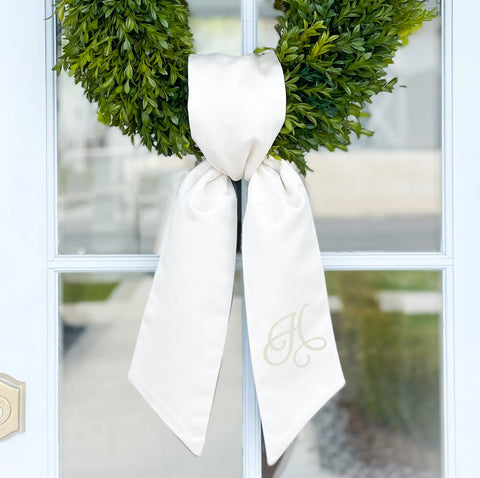 Wreath Sash | Just Married Monogram