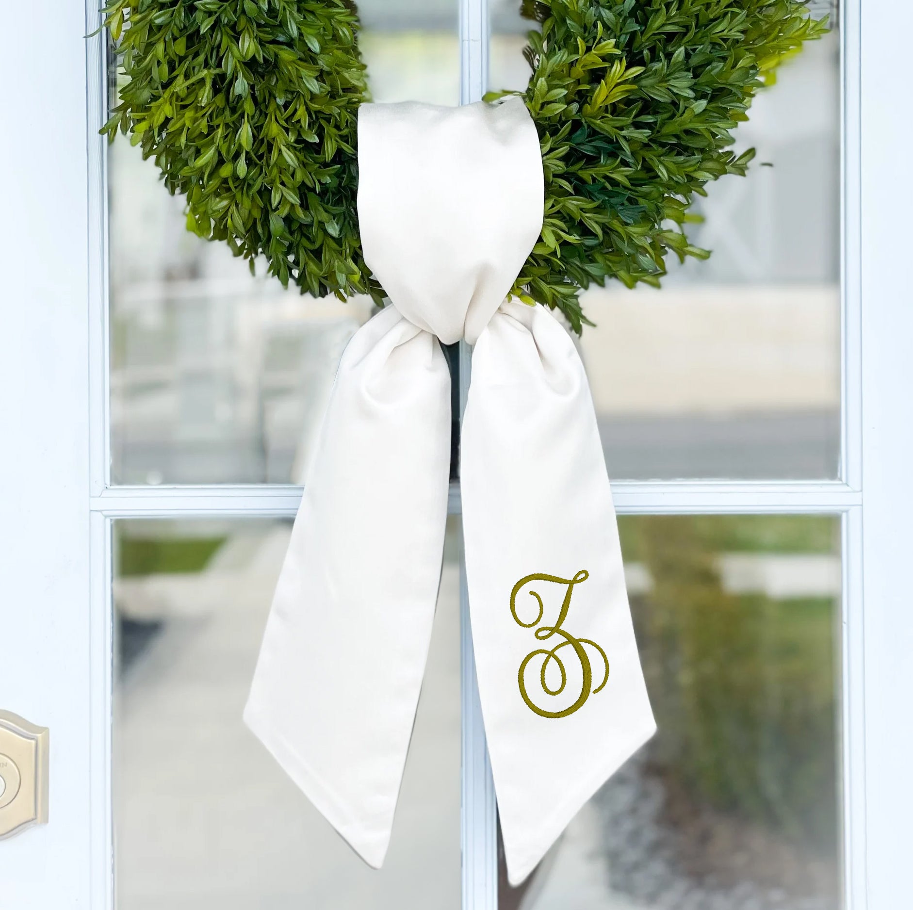 Wreath Sash | Kathryn Script Monogram