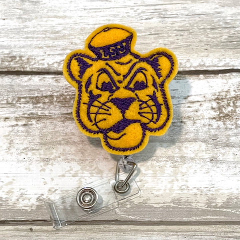 Vintage Sports Tiger Badge Reel