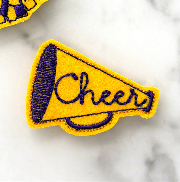 Cheer Megaphone Feltie Clip | Choose Your Team Colors