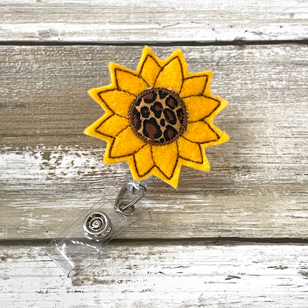 Sunflower Badge Reel