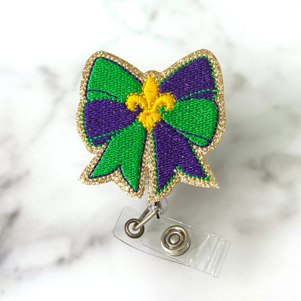 Mardi Gras Bow Badge Reel