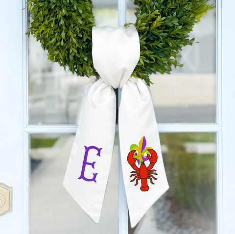 Wreath Sash | Mardi Gras Crawfish