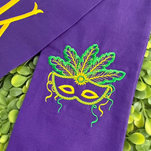 Wreath Sash | Mardi Gras Mask