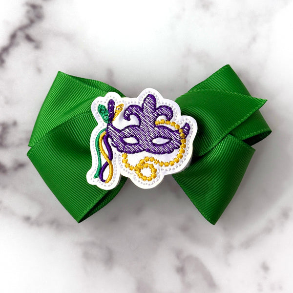 Mardi Gras Mask Feltie Clip