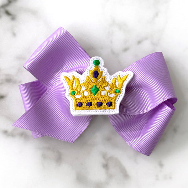 Mardi Gras Crown Feltie Clip