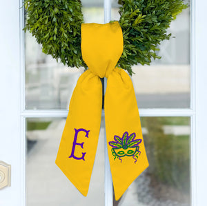 Wreath Sash | Mardi Gras Mask