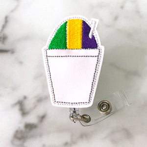 Mardi Gras Snowball Badge Reel