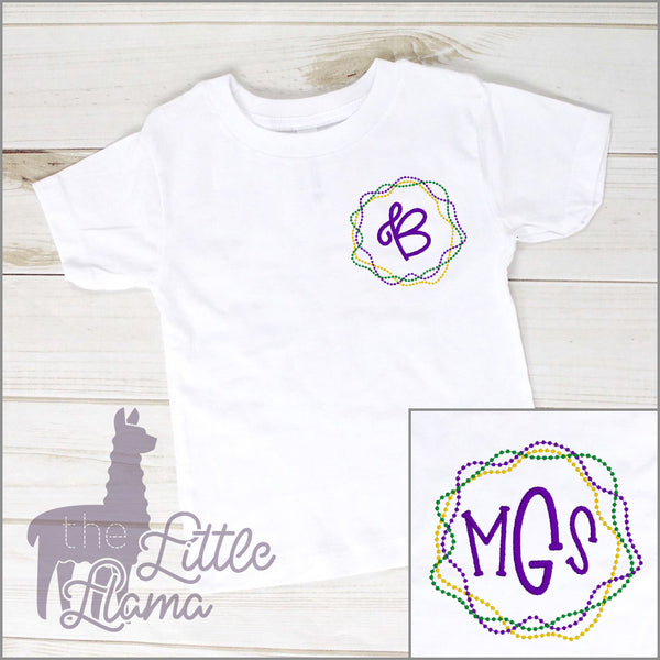 Mardi Gras Bead Monogram