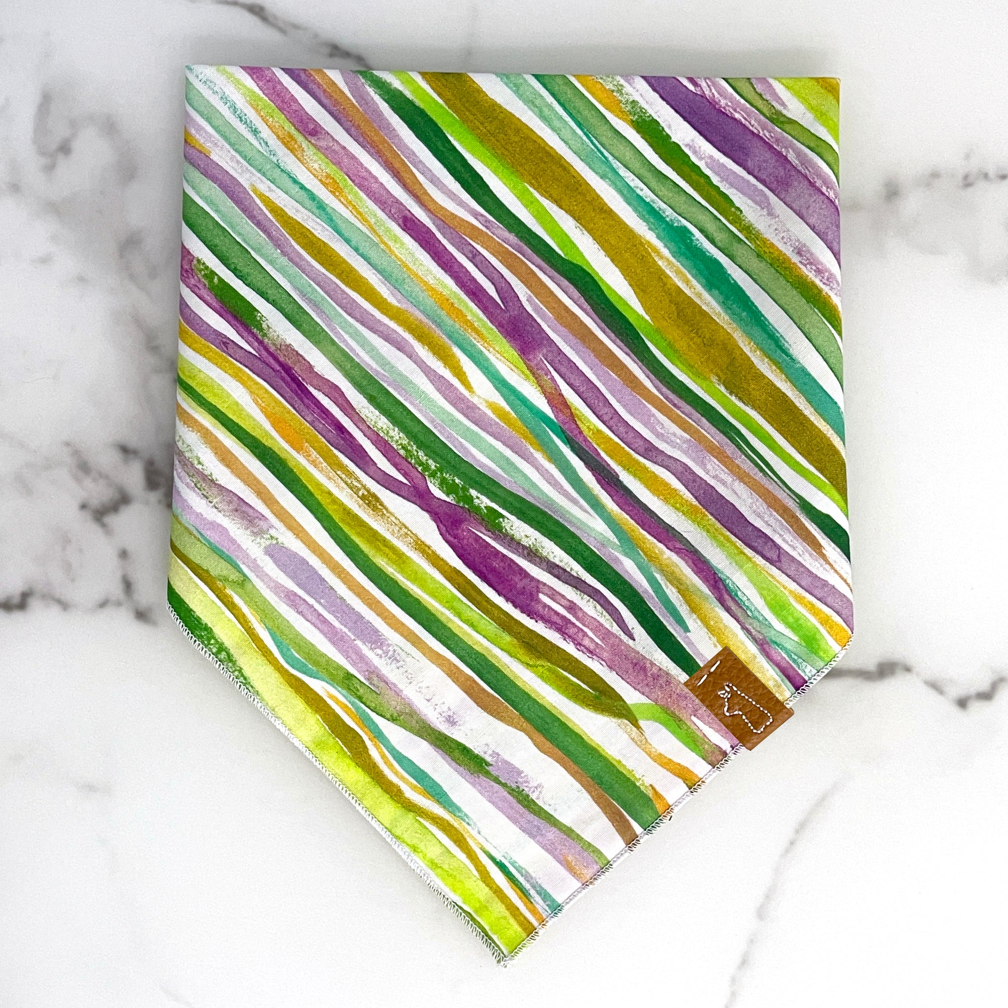 Market Spring Bandanas | Mardi Gras Watercolor Stripes