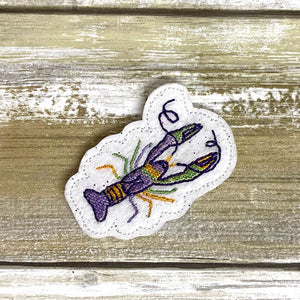 Mardi Gras Crawfish Feltie Clip