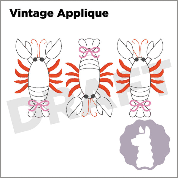 Crawfish Trio Appliqué | GIRL